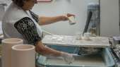The workshop of enamelling Porcelaine Arquié Limoges