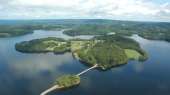 Aerial view of Vassivière Lake