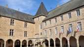 The interior courtyard of Rochechouart château