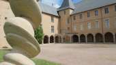 Rochechouart Château The interior courtyard of the Château