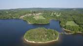 Lake of Saint-Pardoux from a plane