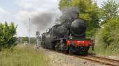 Steam train passing through Saint-Junien